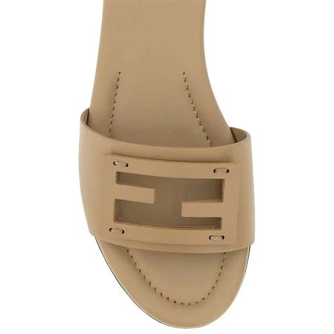 fendi logo plaque open-toe sandals|fendi denim sandals.